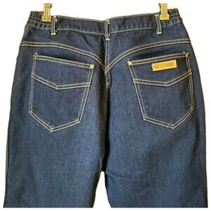 1988-93 Gitano PS Womens Jeans 34/20W SHORT High-Rise Tapered leg DK BL MOM VTG
